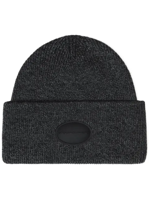 Alexander Wang logo-patch beanie Black 1KC4249052010