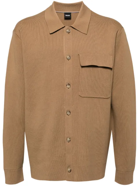 BOSS cotton cardigan Neutrals 50519641