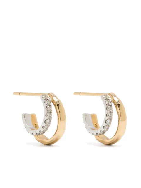 Octavia Elizabeth 18kt yellow gold and white gold diamond earrings Gold EADIAR241051