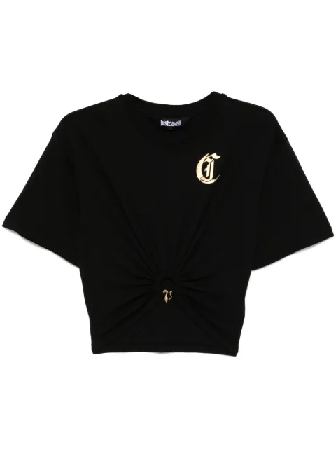 Just Cavalli ring-detail T-shirt Black 77PAHT02CJ500