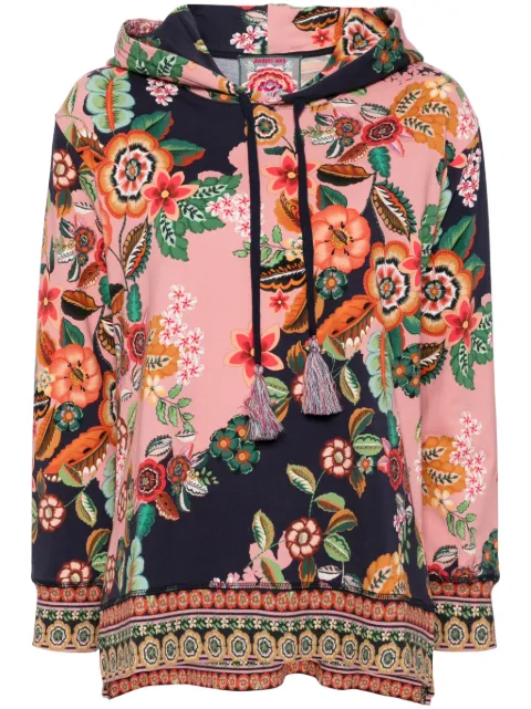 Johnny Was high-low hem hoodie Pink T229246