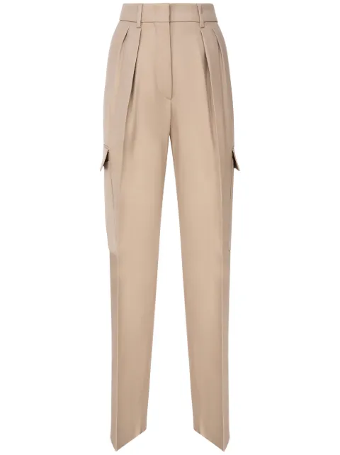 Sportmax pleat-detail cargo trousers Neutrals 2422136021600006