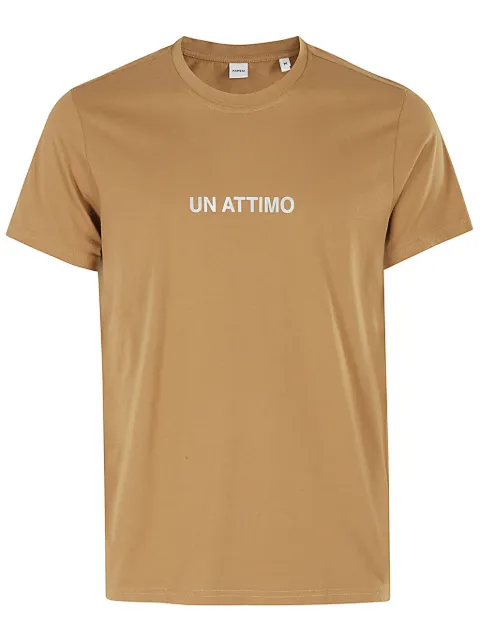 ASPESI logo-print T-shirt Brown AY86A335