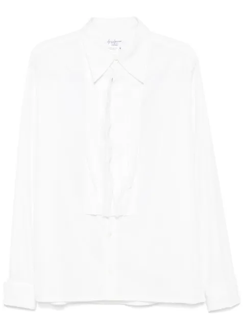 Yohji Yamamoto pintuck-detail shirt White HYB34026