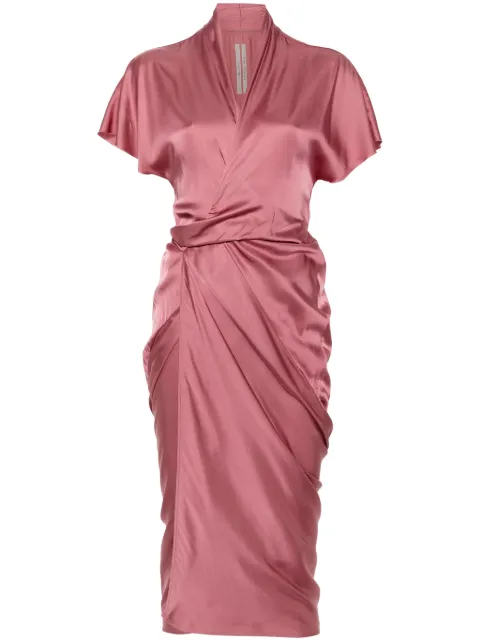 Rick Owens wrap maxi dress Pink RP02D3542SCH