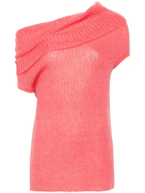 Yohji Yamamoto cowl-neck vest Pink FJK27190