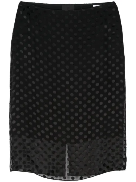 Givenchy polka dot-devoré skirt Black BW40U315NV001