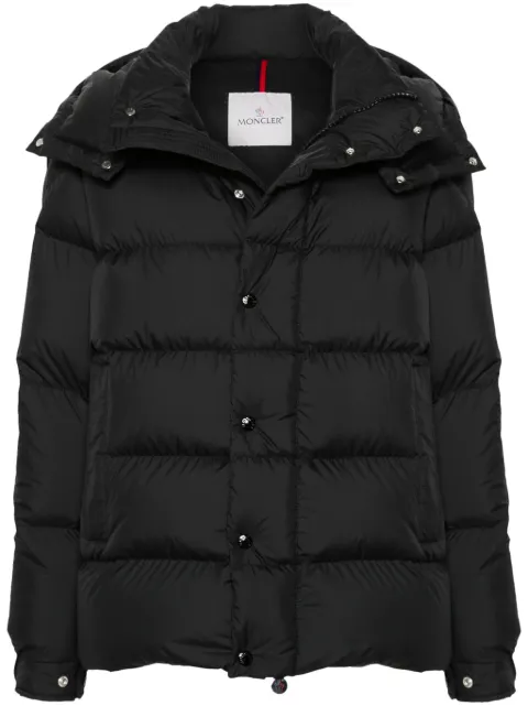 Moncler quilted hooded jacket Black L20931A0016254A81