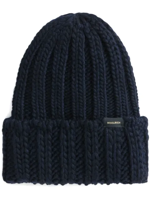 Woolrich ribbed-knit beanie Blue CFWWAC0196FRUF0766