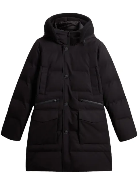Woolrich button-fastening hooded padded coat Black CFWOOU0840MRUT3735