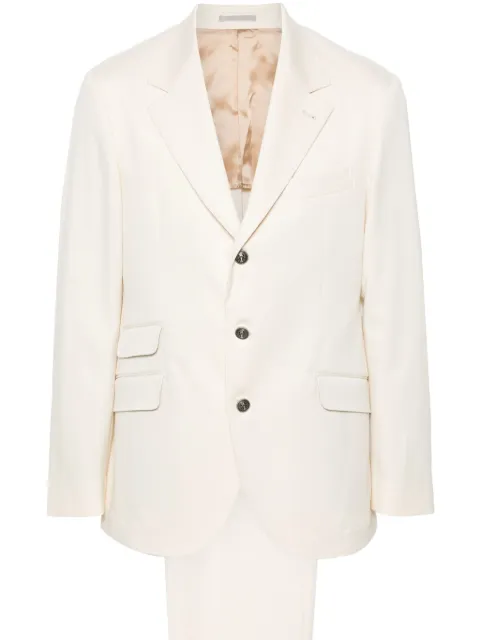 Brunello Cucinelli pleated suit Neutrals MY446LDWMKC002