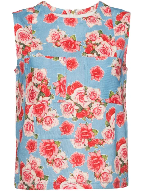 Bambah Rose denim top Blue BMFW2404