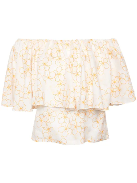 Bambah Daisy ruffled top White BMFW2435