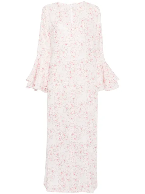 Bambah Daisy ruffle dresses White BMFW2426