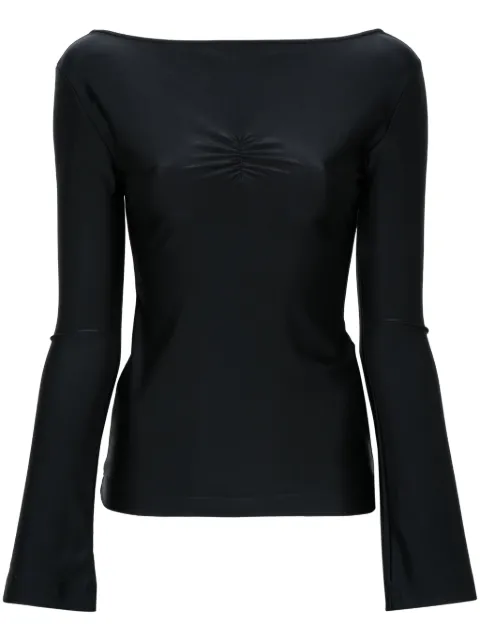 ALAINPAUL logo-embroidered top Black S2WJETO25