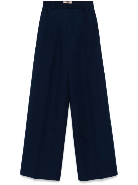 TWINSET pinstripe wide-leg trousers Blue 242TP2151