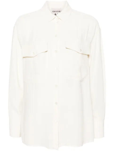 Semicouture crepe shirt White W4SS4WU03