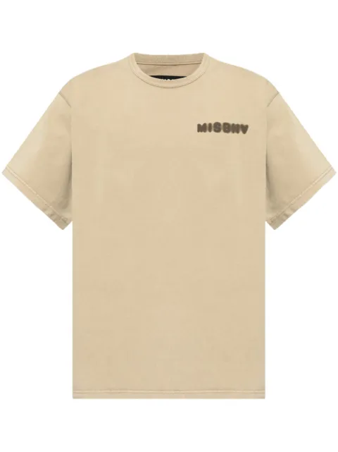 MISBHV logo-print cotton t-shirt Neutrals 241M158