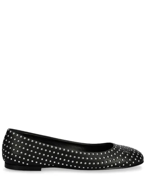 Karl Lagerfeld stud embellishment ballerina shoes Black KL40123