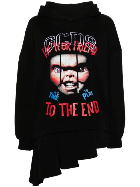 GCDS x Universal Chucky hooded mini dress Black A2CW1000CK3