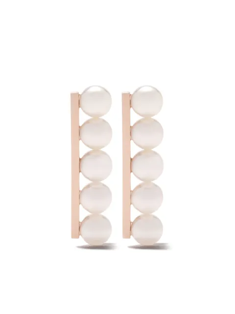 TASAKI 18kt rose Collection Line balance plus earrings Pink E4463S