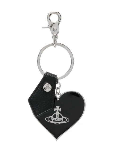 Vivienne Westwood Mirror Heart Orb keyring Silver 8203011WUOM0014