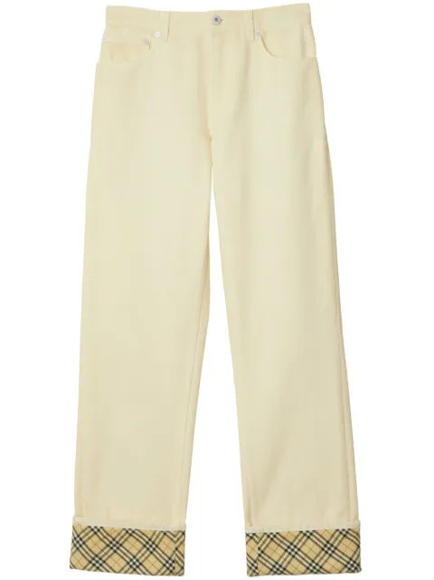 Burberry checkered straight-leg jeans Neutrals 8099677
