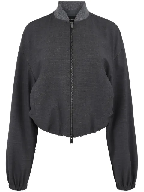 Fabiana Filippi zip-up bomber jacket Grey GCD214F167I0840000
