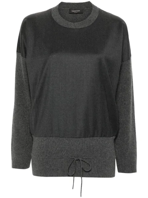 Fabiana Filippi flannel-front cropped sweater Grey MAD224F501L0390000