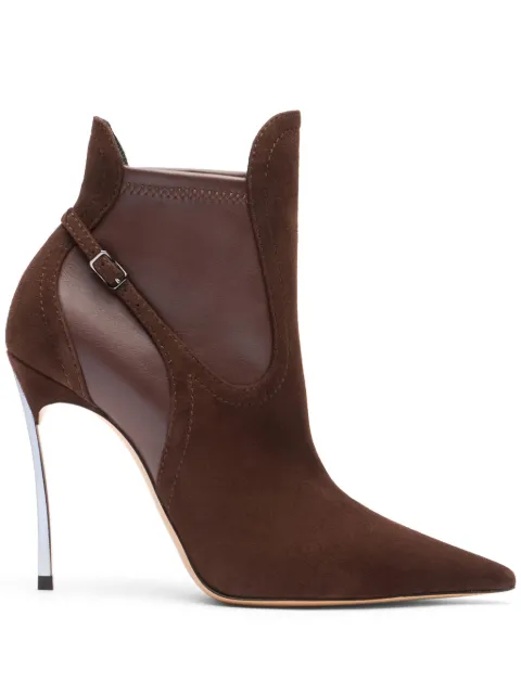 Casadei 100mm Blade Double Chelsea boots Brown 1Q201Y100MC2485