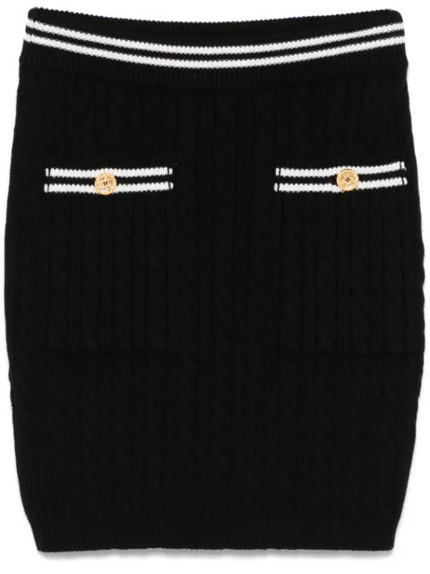 Alessandra Rich cable-knit mini skirt Black FABX3687K4264