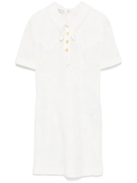 Alessandra Rich bow-detailing lace mini dress FABX4004P4550