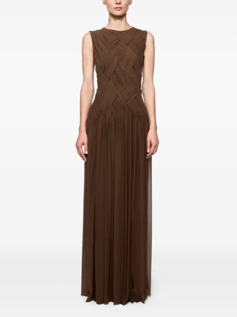 Atu Body Couture Emotional braided maxi dress Brown AT23266