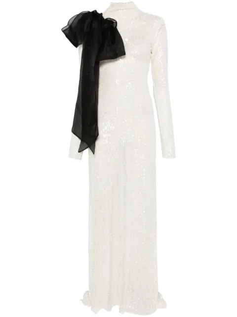 Atu Body Couture draped-detail maxi dress White AT25014