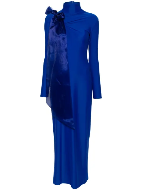 Atu Body Couture draped-detail maxi dress Blue AT25014