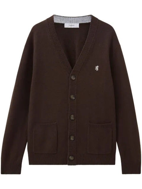 Pringle of Scotland wool v-neck sweater Brown PMQ055