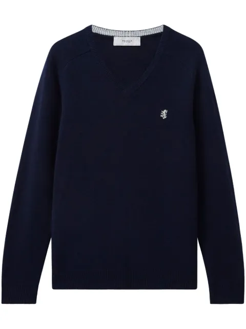 Pringle of Scotland wool v-neck sweater Blue PMC287