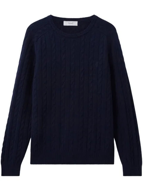 Pringle of Scotland cable-knit lambs wool jumper Blue PMT616