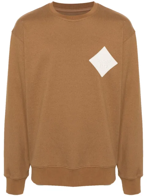 MCM logo-patch bouclé sweatshirt Brown MHAESMM06