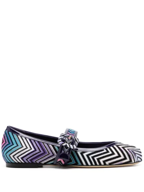 Missoni wave ballerina shoes Purple MW44045