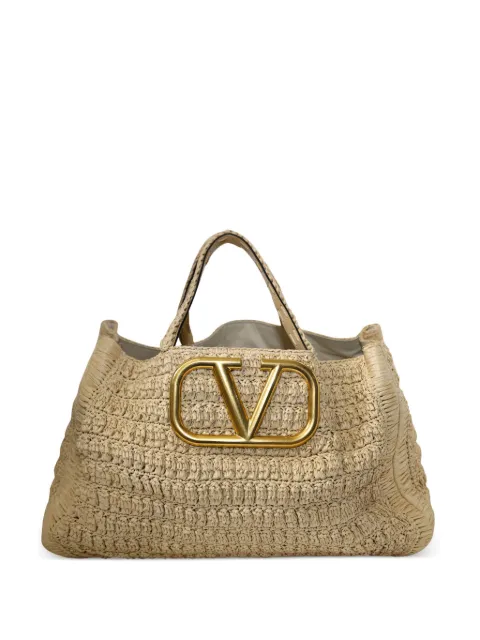 Valentino Garavani Pre-Owned crochet tote bag Neutrals CSNH8087R