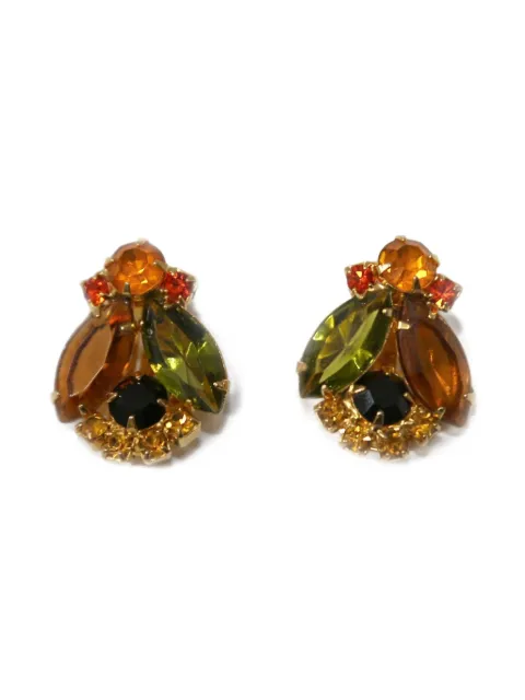 Rewind Vintage Affairs 1960s crystal clip-on earrings Gold DPEB8080
