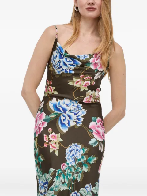 GUESS USA floral-print midi dress Brown W3GK85WD8G2
