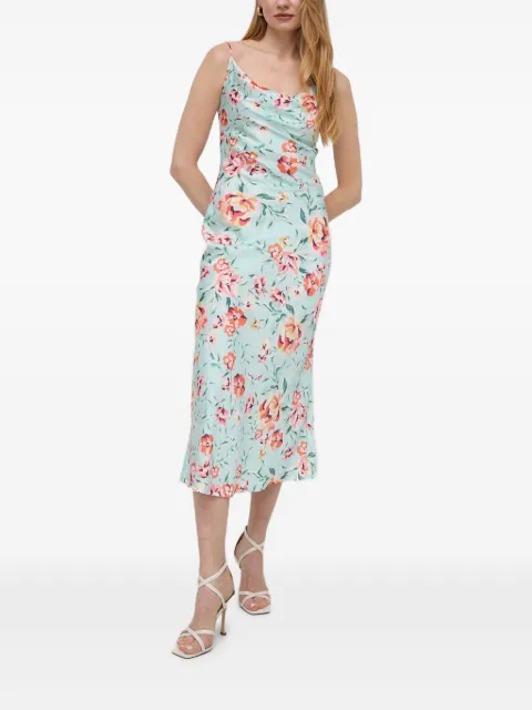 GUESS USA floral-print midi dress Blue W3GK85WD8G2