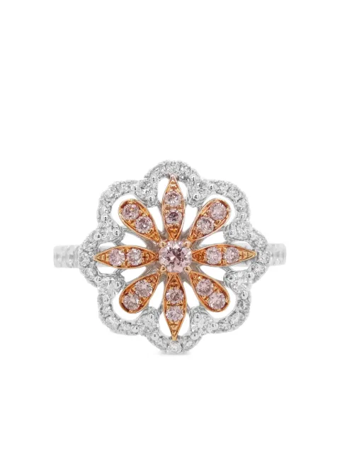 HYT Jewelry 18K white gold and platinum diamond ring Silver R516HR
