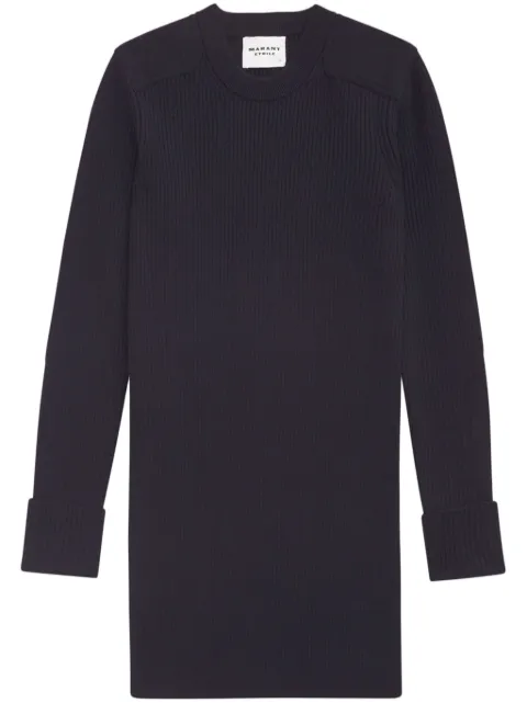 MARANT ÉTOILE Garner ribbed-knit dress Blue RO0619FAB3L07E
