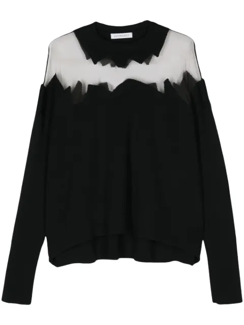 Viktor & Rolf semi-sheer panel sweater Black TK0163499125