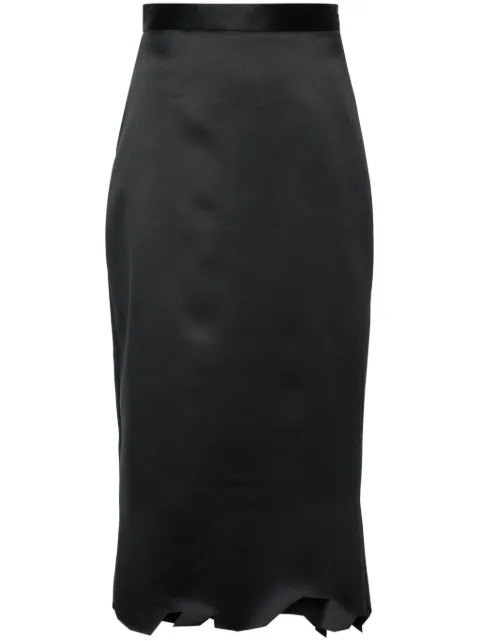 Viktor & Rolf asymmetric-hem midi skirt Black TB0432299125