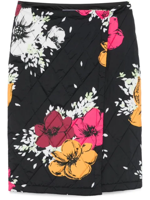 MOSCHINO JEANS flower print wrap midi skirt Black 242K2A01148735