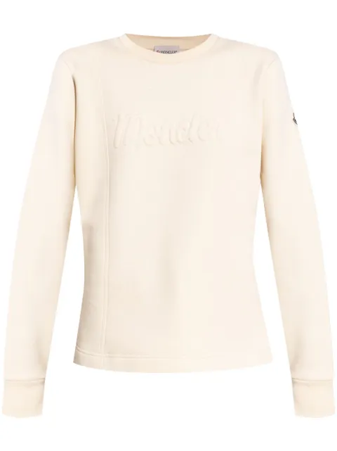 Moncler logo-patch sweatshirt Neutrals J20938G00025899RB